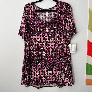 Pink and black LuLaRoe Perfect T
